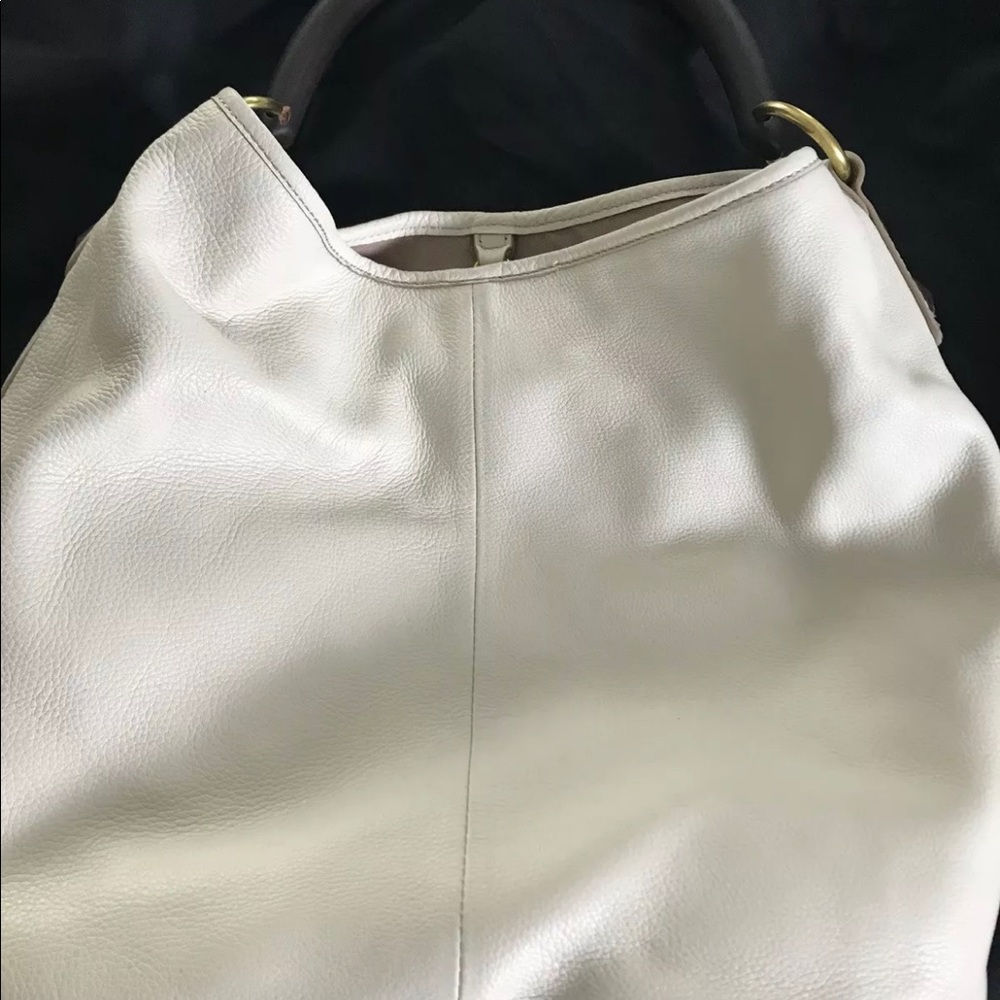 Jcrew leather Horn hobo handbag ivory NEW RARE